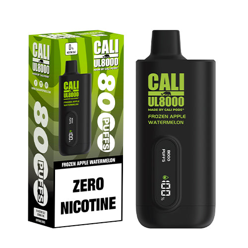 Cali UL8000 Frozen Apple Watermelon ZERO Nicotine Disposable Vape Nicotine Free Cali UL8000 Frozen Apple Watermelon ZERO Nicotine Disposable Vape Nicotine Free