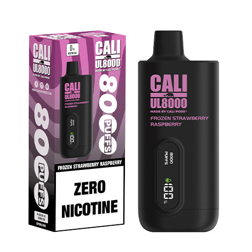 Cali UL8000 Frozen Strawberry Raspberry ZERO Nicotine Disposable Vape Nicotine Free Cali UL8000 Frozen Strawberry Raspberry ZERO Nicotine Disposable Vape Nicotine Free