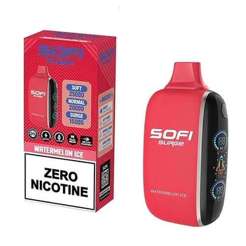 SOFI Surge Watermelon Ice 25K ZERO Nicotine Disposable Vape Nicotine Free SOFI Surge Watermelon Ice 25K ZERO Nicotine Disposable Vape Nicotine Free