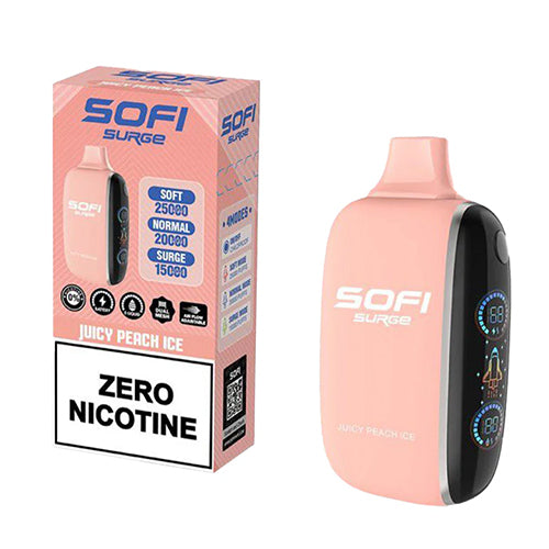 SOFI Surge Juicy Peach Ice 25K ZERO Nicotine Disposable