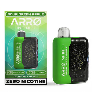 ARRO Infiniti 40K ZERO Nicotine Disposable - Sour Green Apple
