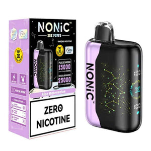 NONIC Aloe Watermelon 25K ZERO Nicotine Disposable with vibrant packaging and sleek design.