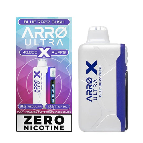 ARRØ Ultra X Blue Razz Gush 40K ZERO Nicotine Disposable