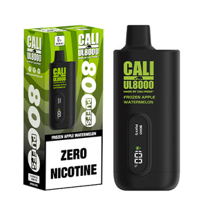 cheap zero nicotine disposable vape Cali UL8000 Frozen Apple Watermelon ZERO Nicotine Disposable – Vape Nicotine Free