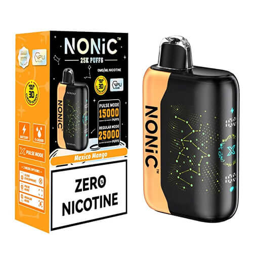 NONIC Mexico Mango 25K ZERO Nicotine Disposable with 18mL e-liquid and sleek design