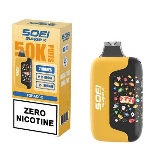SOFI Surge X Tobacco 50K ZERO Nicotine Disposable