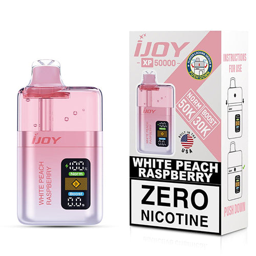 iJoy XP 50K Zero Nicotine Disposable - White Peach Raspberry