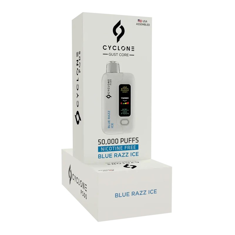 Cyclone Pods Gust Core 50K Disposable - Blue Razz Ice