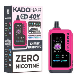 Kado Bar NI40000 Cherry Hard Popz Zero Nicotine Disposable