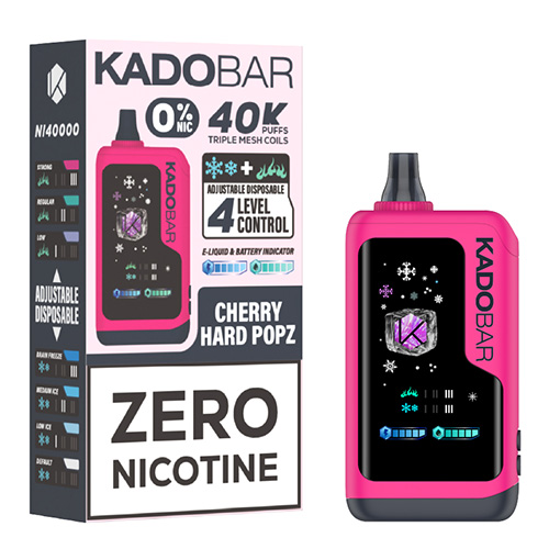 Kado Bar NI40000 Cherry Hard Popz Zero Nicotine Disposable