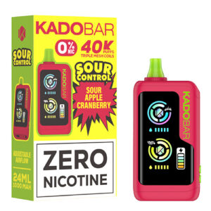 Kado Bar NI40000 Sour Apple Cranberry Zero Nicotine Disposable