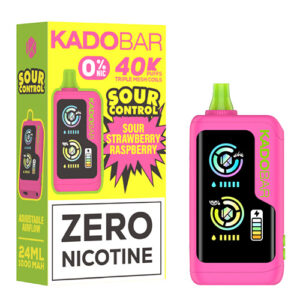 Kado Bar NI40000 Sour Strawberry Raspberry Zero Nicotine Disposable